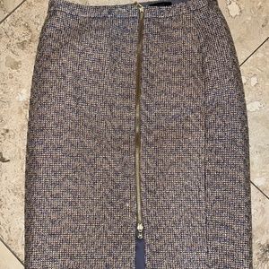 J.Crew Lilac and Gold Metallic Pencil Skirt - Size 8